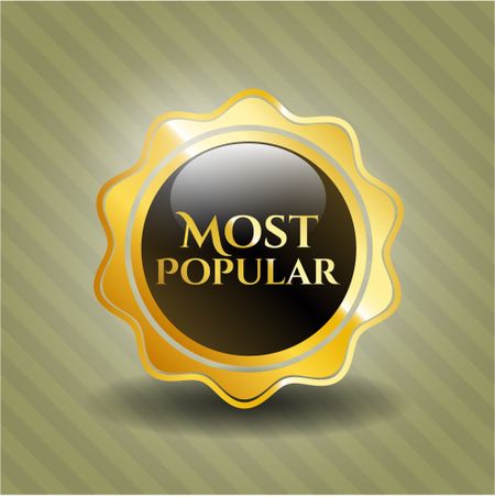Most Popular gold shiny badge