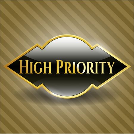 High Priority gold shiny emblem