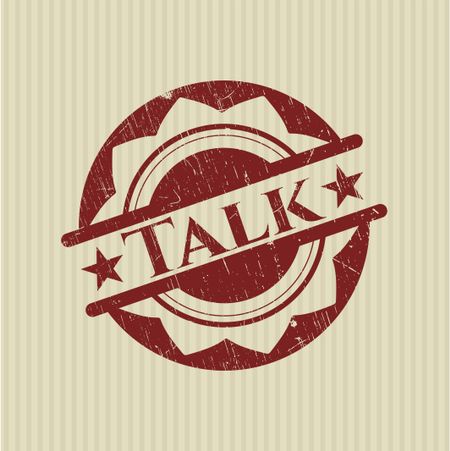 Talk rubber stamp