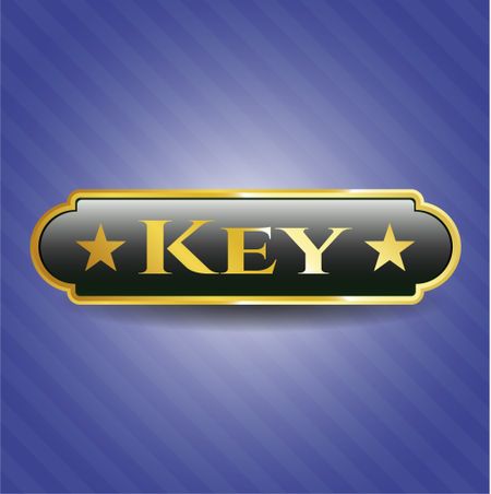 Key gold emblem or badge