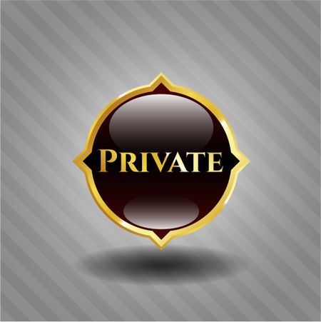 Private golden badge