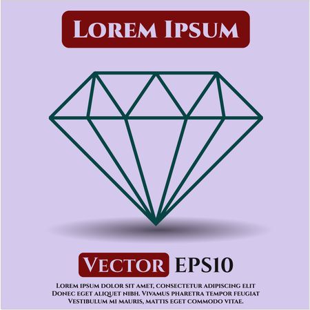 Diamond icon vector illustration