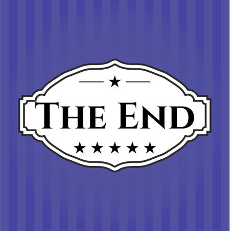 The End colorful banner