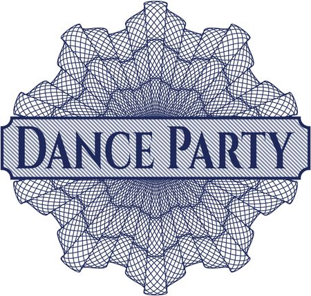 Dance Party inside a money style rosette