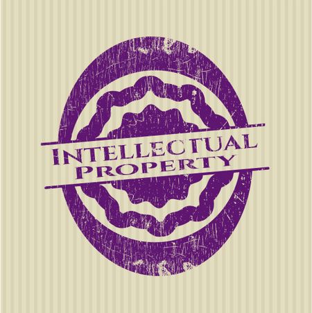 Intellectual property grunge style stamp