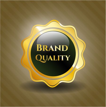 Brand Quality gold badge or emblem