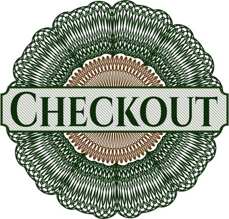 Checkout rosette or money style emblem