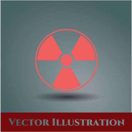 Nuclear, radioactive vector symbol
