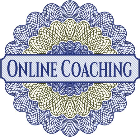 Online Coaching written inside rosette
