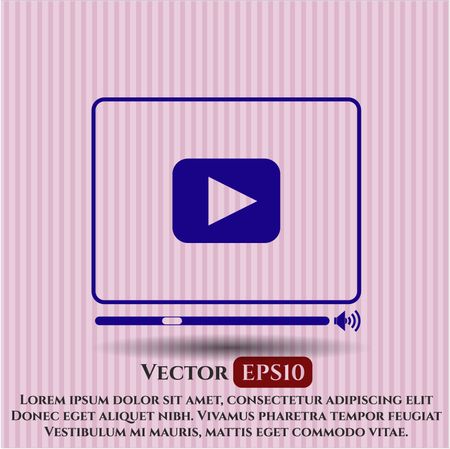 Video Player vector icon