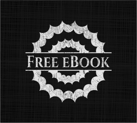 Free eBook chalk emblem written on a blackboard