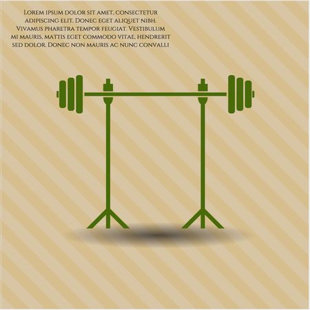 Barbell on Rack high quality icon