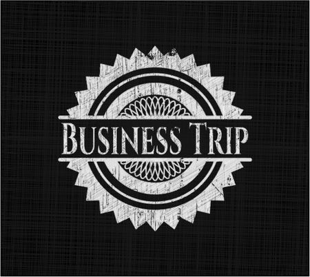 Business Trip with chalkboard texture