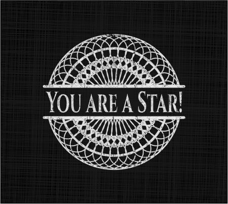 You are a Star! with chalkboard texture