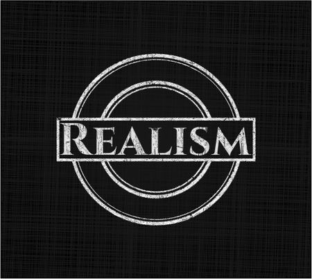 Realism chalkboard emblem