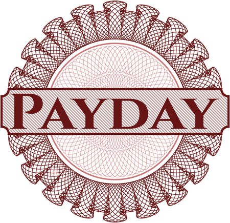 Payday written inside rosette