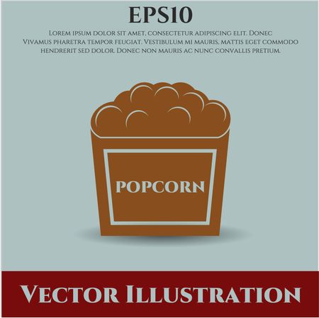 Popcorn vector icon