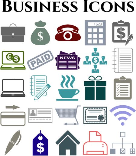 25 icon set. business Icons. Minimal Modern.