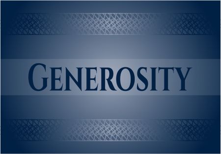 Generosity colorful poster