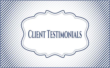 Client Testimonials colorful poster
