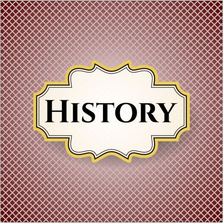 History retro style card or poster