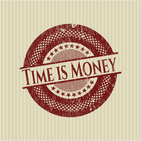 Time is Money grunge stamp