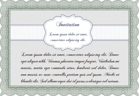 Formal invitation. Customizable, Easy to edit and change colors. With complex background. Excellent design. 