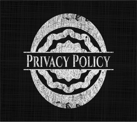 Privacy Policy with chalkboard texture
