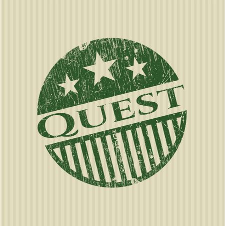 Quest grunge stamp