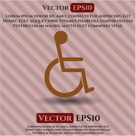 Disabled (Wheelchair) icon vector illustration