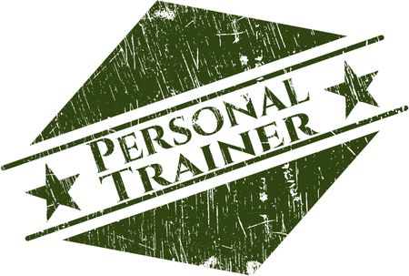 Personal Trainer rubber grunge texture stamp