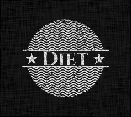Diet written with chalkboard texture