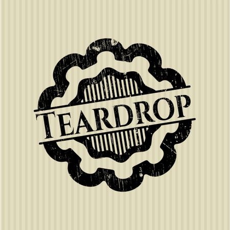 Teardrop rubber grunge texture seal