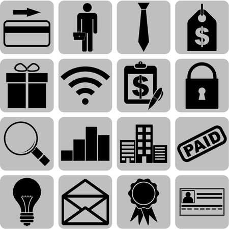 16 businessicon set. Quality Icons.