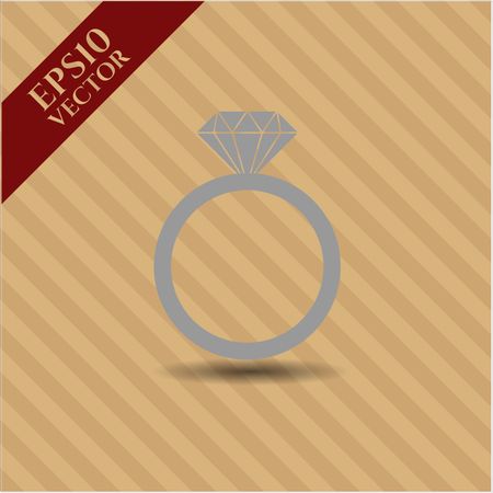Diamond Ring vector icon or symbol