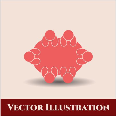 Business Meeting (Teamwork) vector icon or symbol