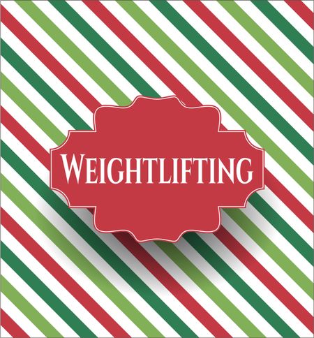 Weightlifting card, poster or banner