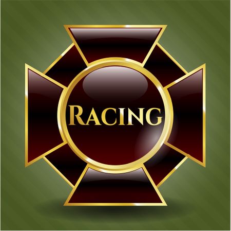 Racing gold emblem