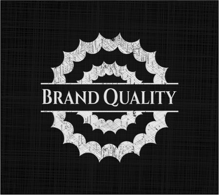 Brand Quality written with chalkboard texture