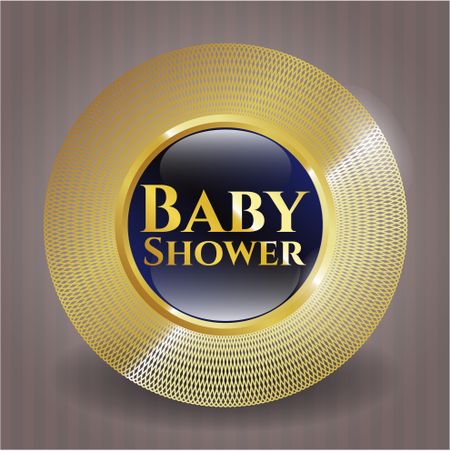 Baby Shower golden badge