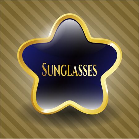 Sunglasses golden badge