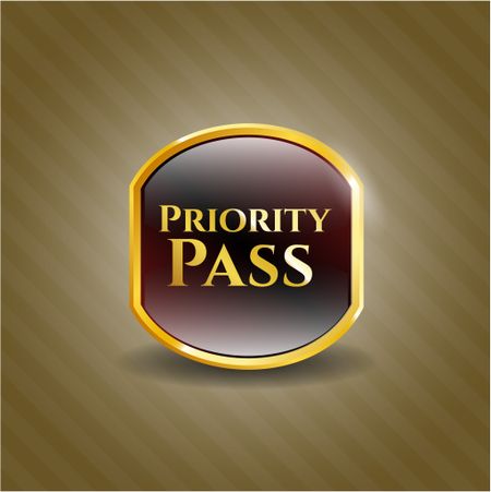 Priority Pass gold emblem