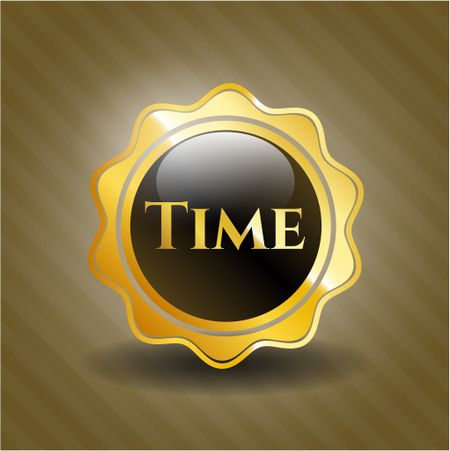 Time gold shiny emblem
