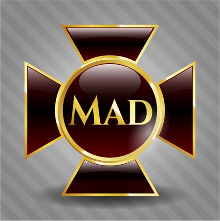 Mad golden emblem