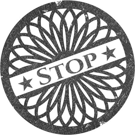 Stop drawn in pencil