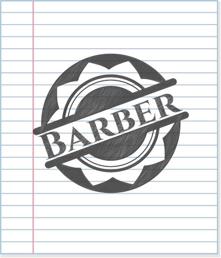 Barber with pencil strokes