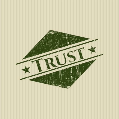 Trust rubber grunge texture seal