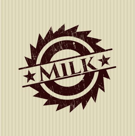 Milk rubber stamp