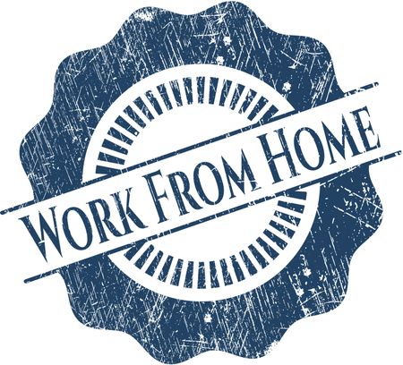 Work From Home rubber stamp
