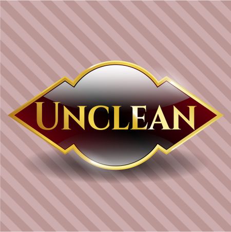 Unclean gold emblem